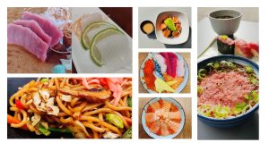 A selection of japenese food